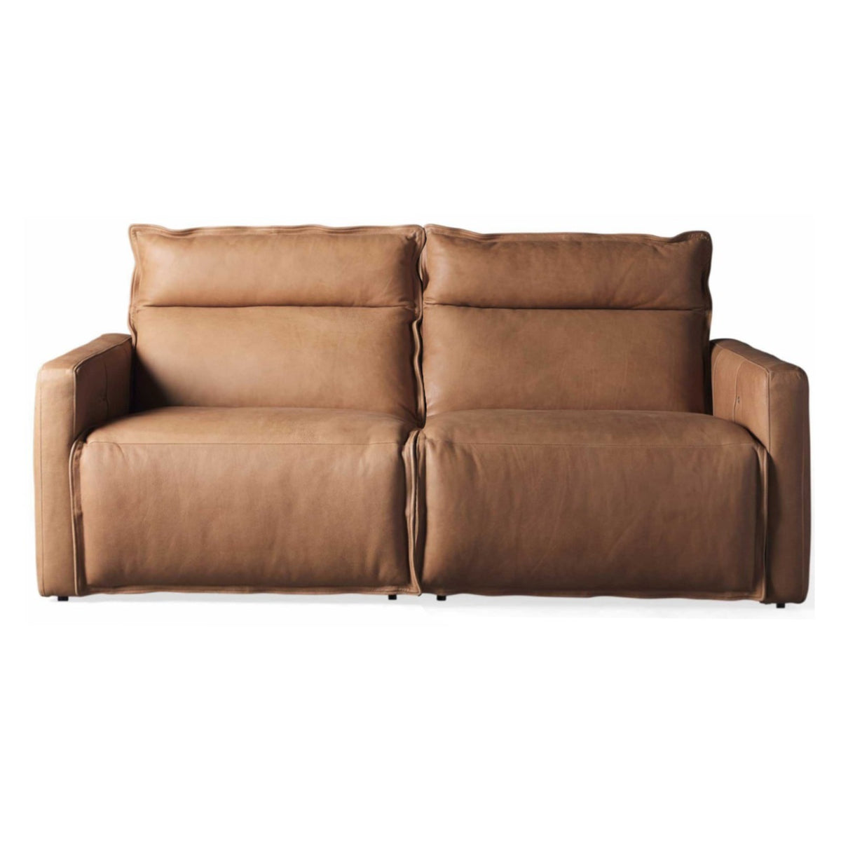 Vancouver Leather Two Pieces Modular Sofa Brown Two Pieces Motion URBAN HOME